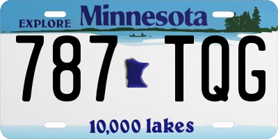 MN license plate 787TQG