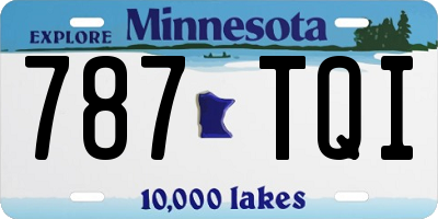 MN license plate 787TQI