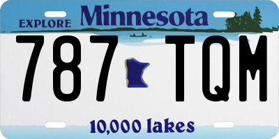 MN license plate 787TQM