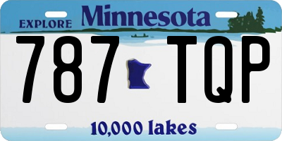 MN license plate 787TQP