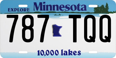 MN license plate 787TQQ