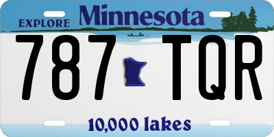 MN license plate 787TQR