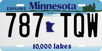 MN license plate 787TQW