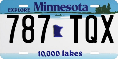 MN license plate 787TQX