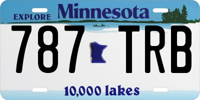 MN license plate 787TRB