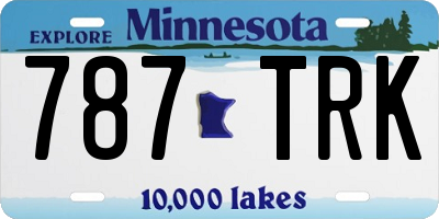 MN license plate 787TRK