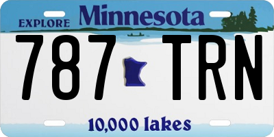 MN license plate 787TRN
