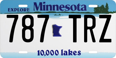 MN license plate 787TRZ