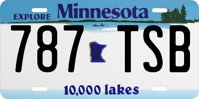 MN license plate 787TSB