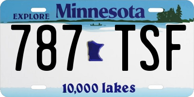 MN license plate 787TSF