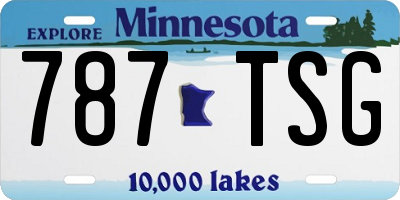 MN license plate 787TSG