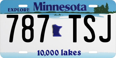 MN license plate 787TSJ