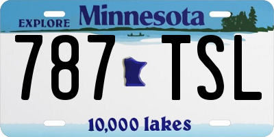 MN license plate 787TSL
