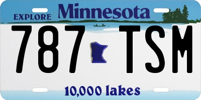 MN license plate 787TSM