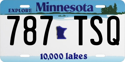 MN license plate 787TSQ