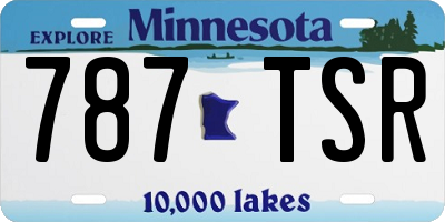 MN license plate 787TSR