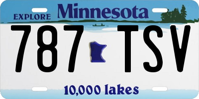 MN license plate 787TSV