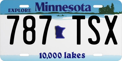 MN license plate 787TSX