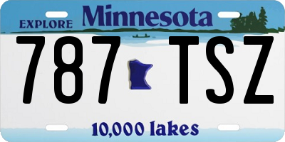 MN license plate 787TSZ