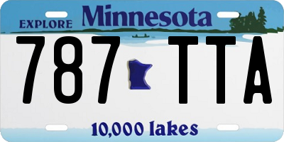 MN license plate 787TTA