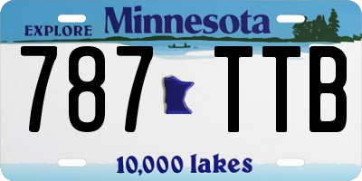 MN license plate 787TTB