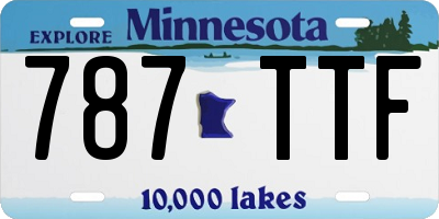 MN license plate 787TTF