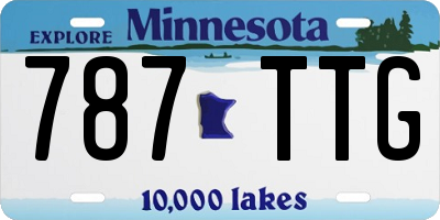 MN license plate 787TTG