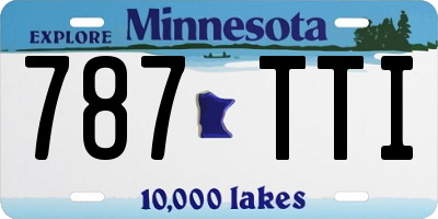 MN license plate 787TTI