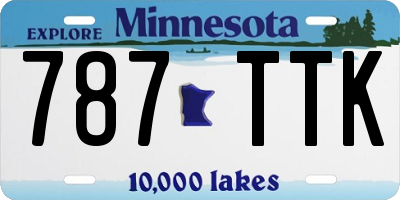 MN license plate 787TTK