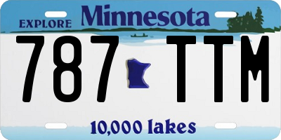 MN license plate 787TTM