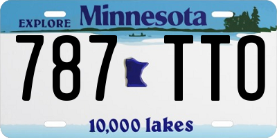 MN license plate 787TTO