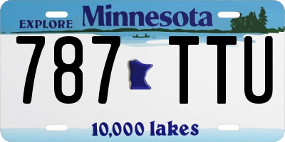 MN license plate 787TTU