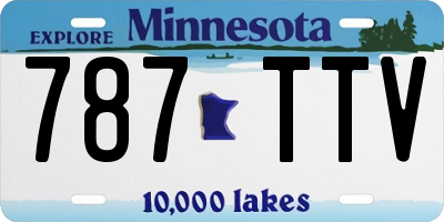 MN license plate 787TTV