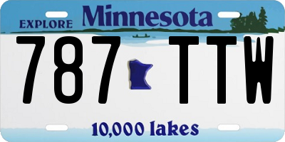 MN license plate 787TTW