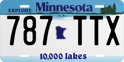 MN license plate 787TTX