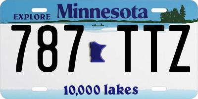 MN license plate 787TTZ