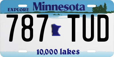 MN license plate 787TUD