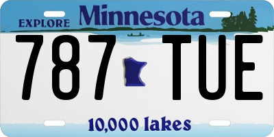 MN license plate 787TUE