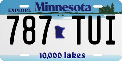 MN license plate 787TUI