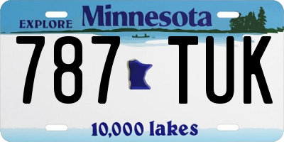 MN license plate 787TUK