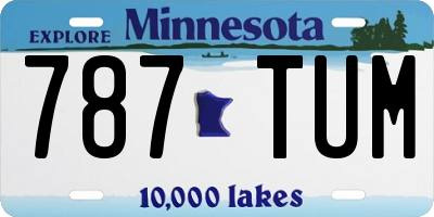 MN license plate 787TUM