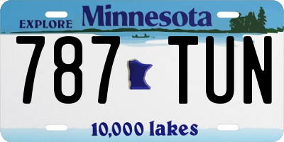 MN license plate 787TUN