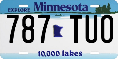 MN license plate 787TUO