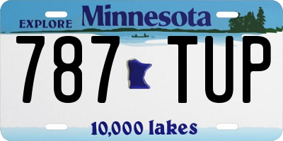 MN license plate 787TUP