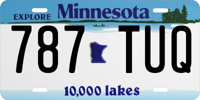 MN license plate 787TUQ