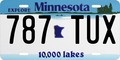 MN license plate 787TUX
