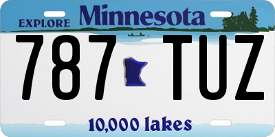 MN license plate 787TUZ