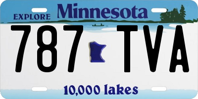 MN license plate 787TVA