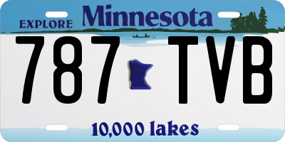 MN license plate 787TVB
