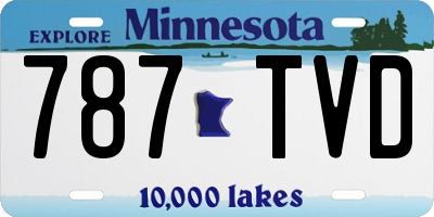 MN license plate 787TVD